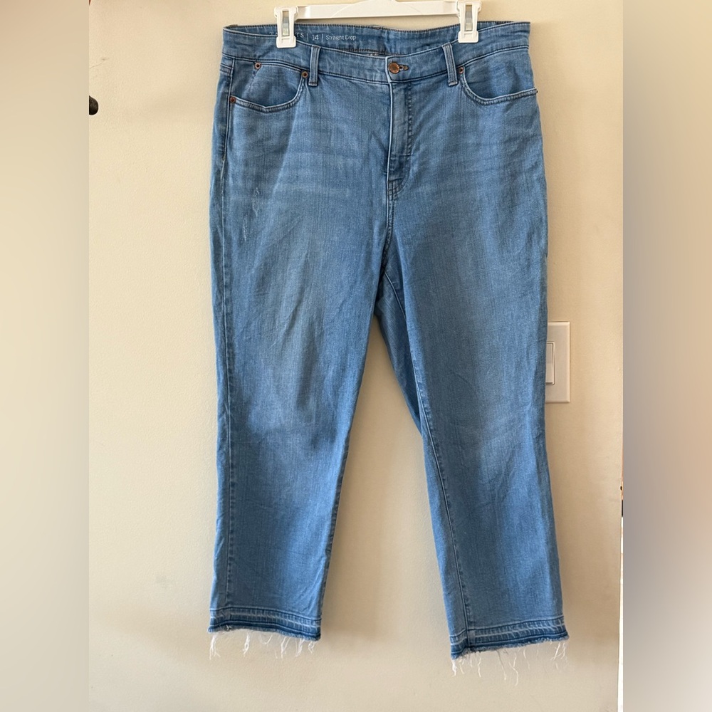 {Talbots}-Size:14- Flawless Straight Crop Jeans